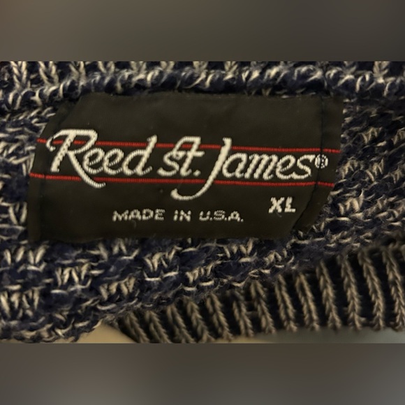 Reed St. James Retro Vintage Geometric Grandpa Sweater - Picture 3 of 3